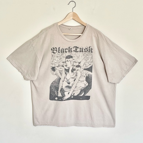 Vintage Y2K Black Tusk Set The Dial Tan Concert Metal Band T Shirt Adult XXL - Picture 2 of 15